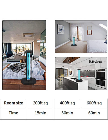 Lámpara UVC BAIMNOCM 38W con Control Remoto y Temporizador