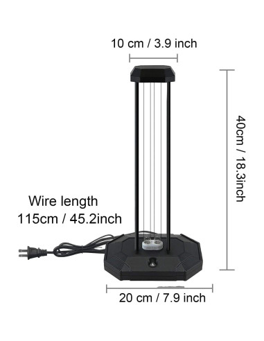 Lámpara UVC BAIMNOCM 38W con Control Remoto y Temporizador