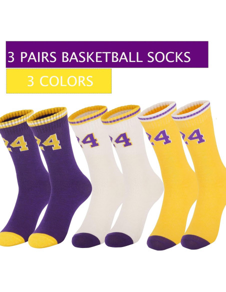 3 Pares de Calcetines de Baloncesto NIUNEW para Niños