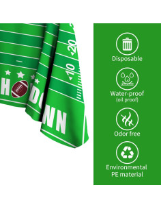 Mantel desechable Gatherfun 137x274 cm fútbol Touchdown 2