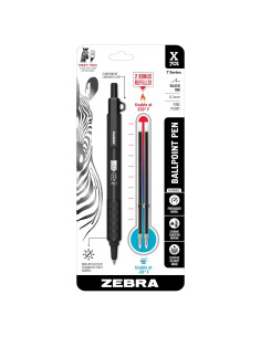 Bolígrafo Táctico Zebra Pen X-701, Punta Fina 0.7mm, Negro
