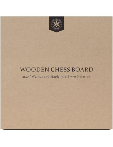 Tablero de Ajedrez A&A 54 cm Madera Profesional Sin Notación