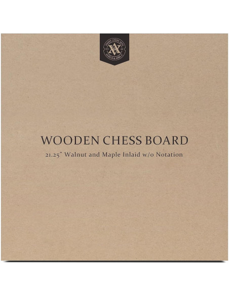 Tablero de Ajedrez A&A 54 cm Madera Profesional Sin Notación