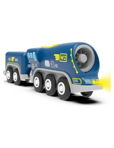 Locomotora a Batería May & Z para Vías de Madera Azul