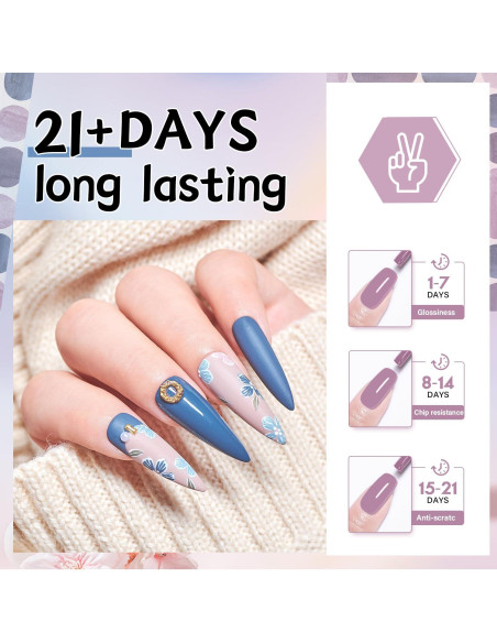 Kit de Esmalte de Uñas Gel 27 Colores + Lámpara UV JEWHITENY