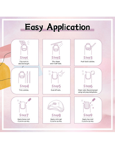 Kit de Esmalte de Uñas Gel 27 Colores + Lámpara UV JEWHITENY