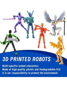 Conjunto de Figuras de Acción PEKOIU T13 Multi-Articuladas 2