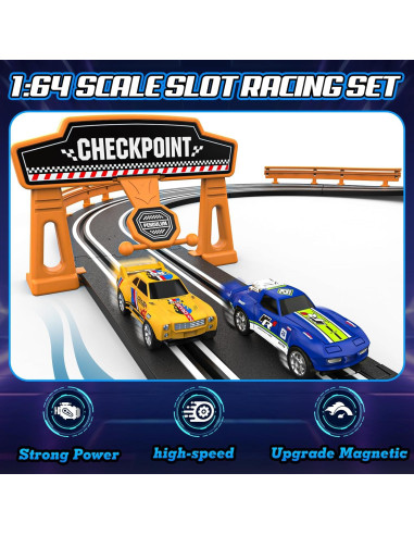 Pista de Carreras de Coches Slot Fedonak 3,35m 2 Coches