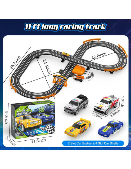 Pista de Carreras de Coches Slot Fedonak 3,35m 2 Coches