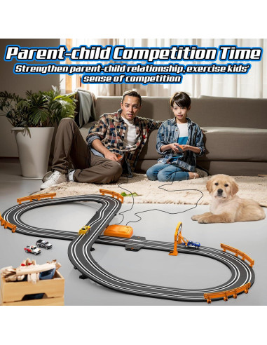 Pista de Carreras de Coches Slot Fedonak 3,35m 2 Coches