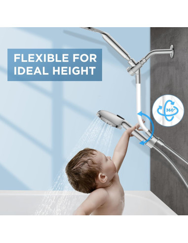 Combo Ducha Filtrada MakeFit 8" Lluvia y Mano Ajustable