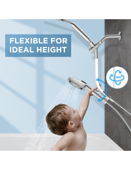 Combo Ducha Filtrada MakeFit 8" Lluvia y Mano Ajustable