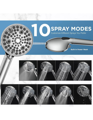 Combo Ducha Filtrada MakeFit 8" Lluvia y Mano Ajustable