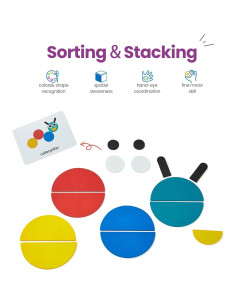 Rompecabezas de Madera LiKee 36 Bloques y 60 Tarjetas