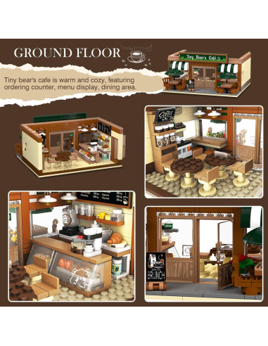 Juego de Construcción Cafetería INSOON 1173 PZS con Luz LED