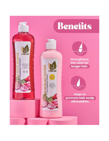 Conjunto Champú Natural y Tratamiento Biotina 500ml