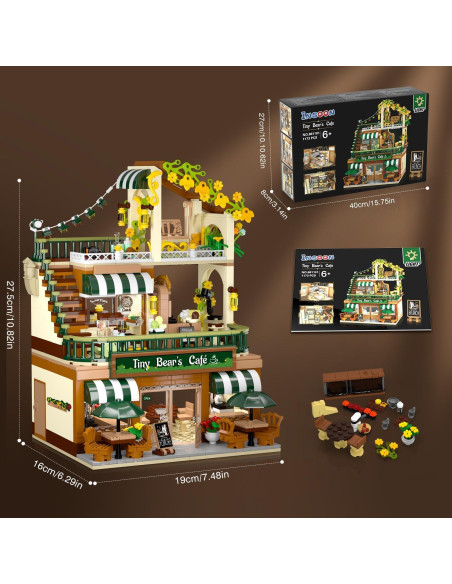 Juego de Construcción Cafetería INSOON 1173 PZS con Luz LED