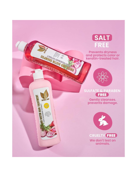 Conjunto Champú Natural y Tratamiento Biotina 500ml