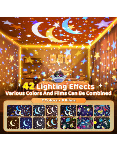 Proyector de Estrellas PIKOY WH-E07 Luz Nocturna Infantil 2