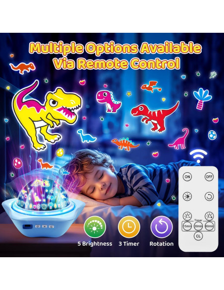 Proyector de Estrellas PIKOY WH-E07 Luz Nocturna Infantil