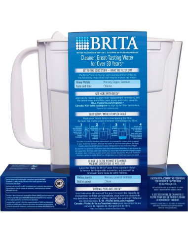 Jarra de Filtro Brita Metro 6 Tazas Libre de BPA