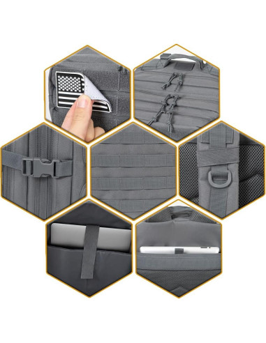 Mochila Táctica QT&QY 45L Militar Molle Senderismo