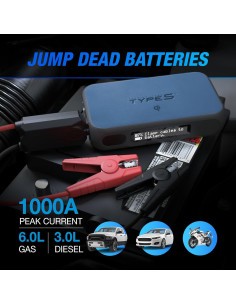 Arrancador de Batería TYPE S 1000A 12V 8000mAh Inalámbrico 2