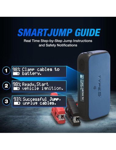 Arrancador de Batería TYPE S 1000A 12V 8000mAh Inalámbrico