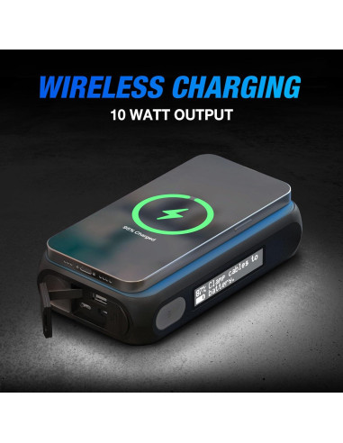 Arrancador de Batería TYPE S 1000A 12V 8000mAh Inalámbrico