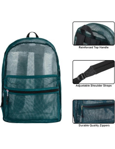 Mochila de Malla Transparente Verde A.D. Sutton 17L 2