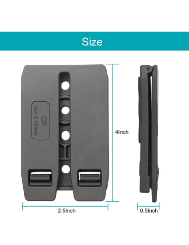 Adaptador MOLLE GUN & FLOWER, Polímero Negro, 1 Unidad