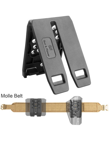 Adaptador MOLLE GUN & FLOWER, Polímero Negro, 1 Unidad