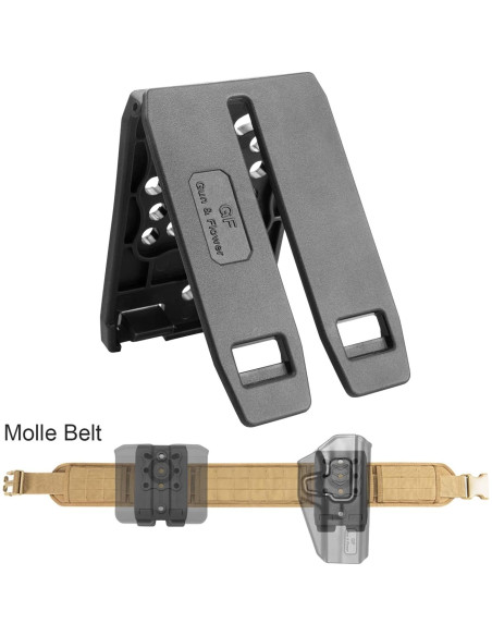 Adaptador MOLLE GUN & FLOWER, Polímero Negro, 1 Unidad