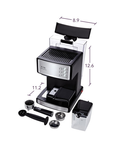 Cafetera Espresso Mr. Coffee EM5000, Acero Inoxidable, 15 Bar