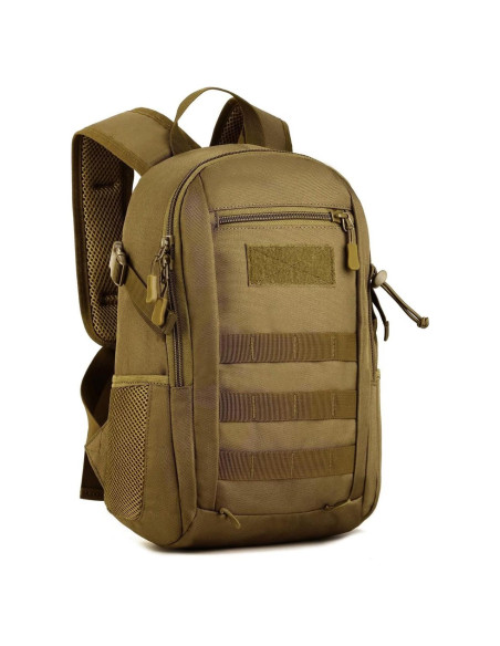 Mochila Táctica Huntvp 10L Marrón Oscuro MOLLE 24.89x37.10cm