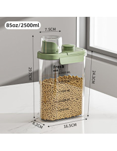 Recipiente de Almacenamiento Hermético Komost 2.5L Verde 2