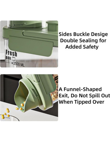 Recipiente de Almacenamiento Hermético Komost 2.5L Verde