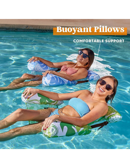 Sillas Flotantes Sloosh 2 Paquetes Ajustables Verano