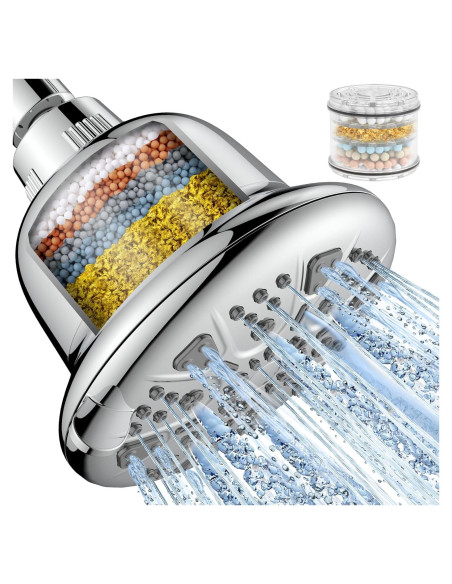 Cabezal de Ducha Filtrado MakeFit 7 Modos Alta Presión Cromo