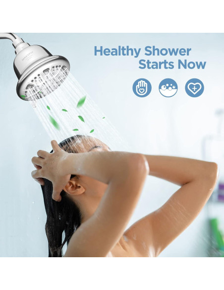 Cabezal de Ducha Filtrado MakeFit 7 Modos Alta Presión Cromo