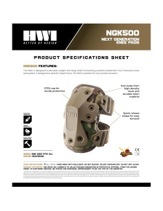 Rodillera HWI Gear NGK500 Multi Camo Ajustable 2
