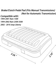 Almohadilla de Pedal de Freno y Embrague Txouoxt 1 Pc 2