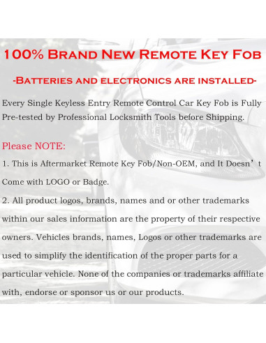 Control Remoto Entrada Sin Llave SUPALAND 3 Botones Dodge Ram 2013-2021