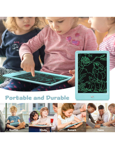 Tableta de Escritura LCD Bravokids 10 Pulgadas Azul