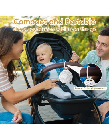 Máquina de Ruido Blanco B&H para Bebés y Adultos, 24 Sonidos