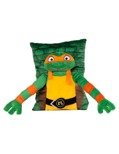 Almohada 3D Michelangelo Tortugas Ninja Jay Franco 38 cm