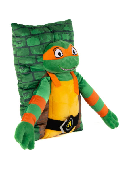 Almohada 3D Michelangelo Tortugas Ninja Jay Franco 38 cm