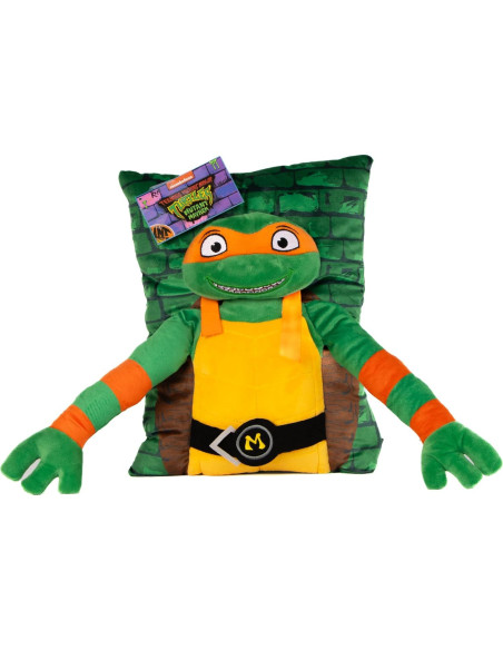 Almohada 3D Michelangelo Tortugas Ninja Jay Franco 38 cm
