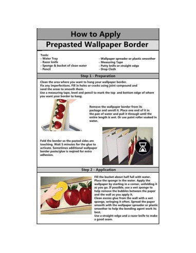 Banda de Papel Tapiz Concord Wallcoverings Vintage Alce 4.57m x 22.86cm