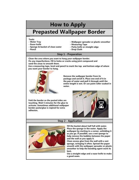 Banda de Papel Tapiz Concord Wallcoverings Vintage Alce 4.57m x 22.86cm